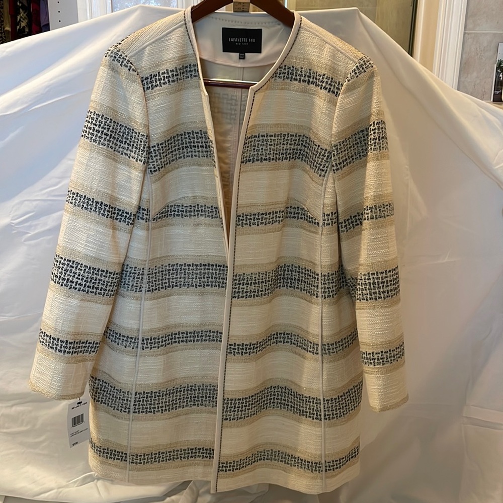 Lafayette 148 beautifully woven long jacket size 18W